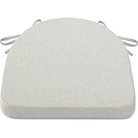 Coussin chaise salle à manger 43,2x41,9 cm, antidérapant, housse lavable (blanc cassé) (1/4)
