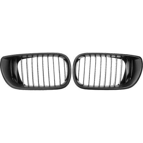 Glänzender/Matt-Nierengrill mit Einzellamelle für BMW 3er E46 4-Türer (2002–2005) – Rennsportgrill für die Frontstoßstange – Mattschwarz