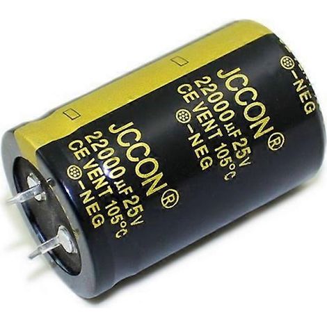 Condensateur électrolytique en aluminium 25 V 22 000 µF 30 x 45 mm, haute fréquence, faible impédance, montage traversant, pour projets électroniques DIY. (1/5)