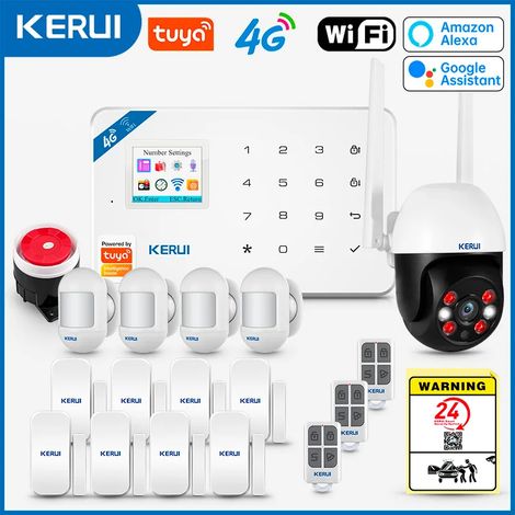 (Pack 7) Système d'alarme de sécurité intelligent WIFI GSM, compatible avec la maison intelligente Alexa, antivol. (1/5)