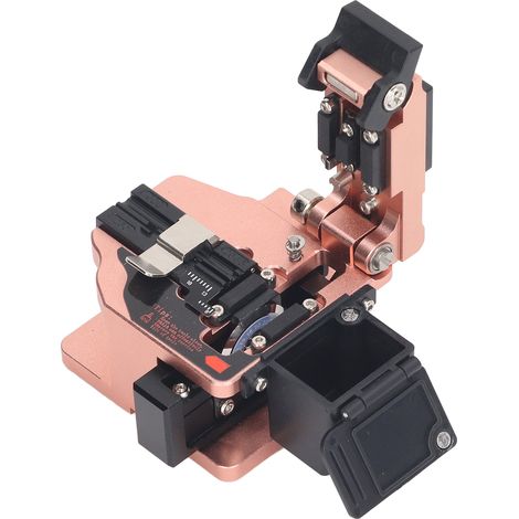 Cliveuse à fibre optique à retour d'outil automatique, haute précision, coupe-fibres pour câbles en cuir et fibres nues (1/5)