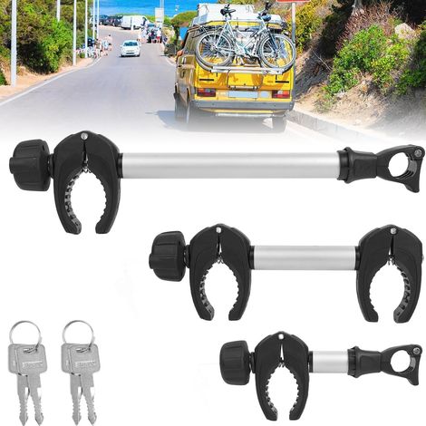 Support de Cadre Universel pour Porte-vélos avec 3 Longueurs (25 cm + 32 cm + 45 cm), Verrouillable, en Aluminium pour Tube en U : Ø 2,5-3 cm (1/5)