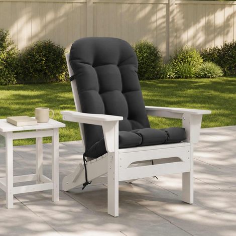 vidaXL Cojín para tumbona de sol PUTTEN 100% Poliéster Gris antracita (1/5)