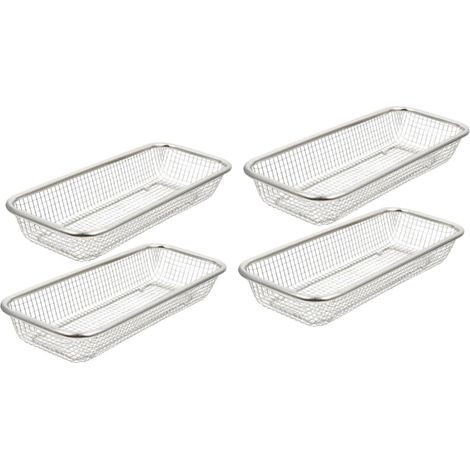 4 Pièces Panier Lave-vaisselle Panier De Rangement Pour Lave-vaisselle Bol Des Produits Rangement Lave-vaisselle Trousses Accessoires De Lave-vaisselle Silver Acier Inoxydable (1/5)