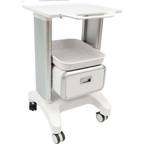 Chariot de Salon, Rangement Spacieux, Construction Durable, BLANC (1/2)