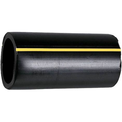 Tuyau gaz PEHD 100 N-F bande jaune 50m – Pression 10bar – Ø20mm – Résistant à l'abrasion et à la corrosion