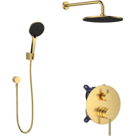 kielle Oudee I - Grifo empotrado para 2 electrodomésticos, con accesorios y cuerpo EcoSpare, oro cepillado 20633SP26 (1/5)
