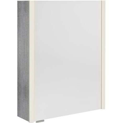 ALIX Armoire à miroir avec éclairage LED 56x70x17,5cm, gauche/droite, chêne argenté