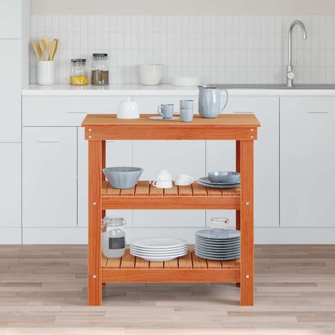 Teenpull – Werkbank Wachsbraun 78,5 x 50 x 80 cm Massives Kiefernholz (1/5)