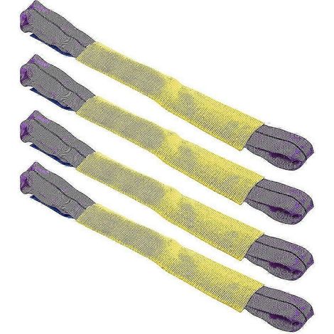Sangles de fixation pour jantes en alliage, pour remorques, lot de 4, jaunes et violettes (1/5)