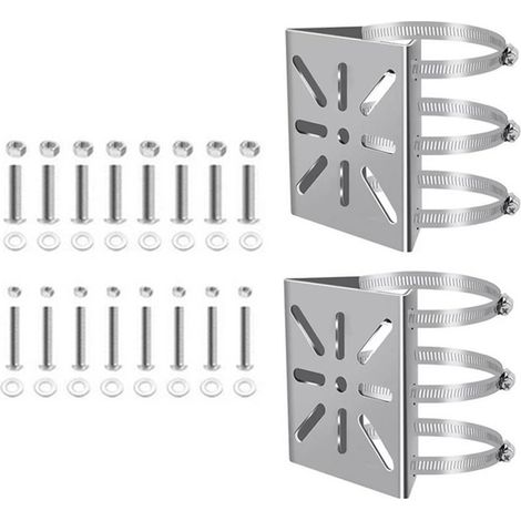 (2 Pcs)Support Poteau Vertical, Support Caméra Extérieur Universel, Support de Caméra pour Poteau de Surveillance Extérieur, Supports d’Angle (1/5)