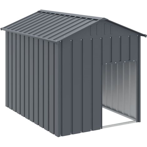 Dog House with Roof Anthracite 117x153x123 cm Galvanised Steel vidaXL