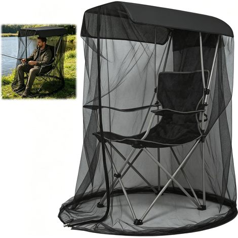 Mosquitera para sillones, con cremallera y tejido impermeable, ideal para acampar y pescar (sillón no incluido). (1/5)