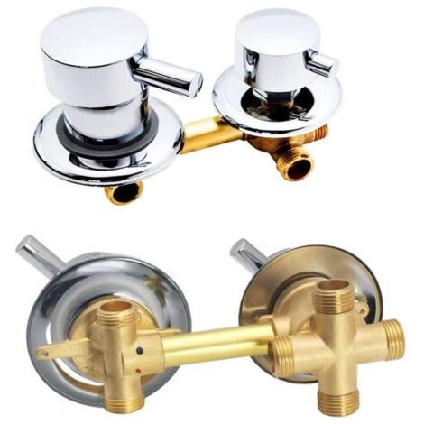 3 voies en Voies Mitigeur Robinets de douche . laiton 10 cm . mitigeur d'eau chaude et froide . inverseur G1/2\ (1/5)