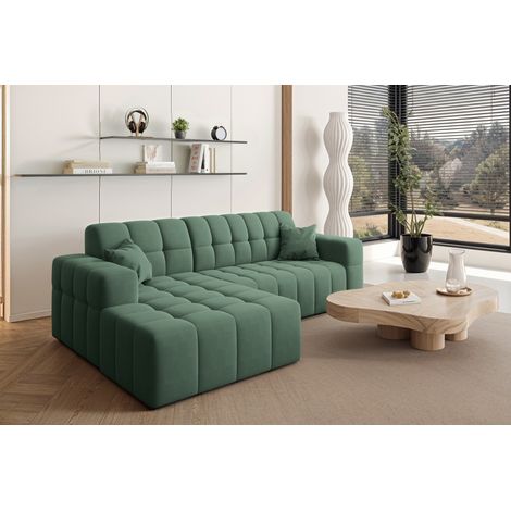 Ecksofa L-förmiges Nimes-Eckmöbel links/rechts Grün Links (1/5)