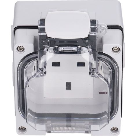 Prise étanche IP66 pour usage extérieur, 250V 13A, pour jardin et applications commerciales, avec couvercle protecteur (1/5)