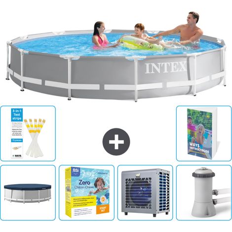 Intex Piscina Prism Frame Redonda - 366x76 cm - 7-piezas  S84 (1/5)