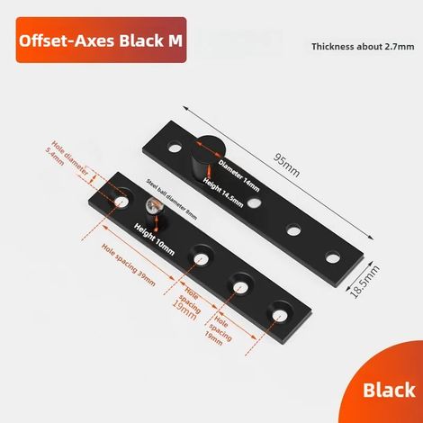 Charnière pivotante à 360° en acier inoxydable, axe central et axe décalé, 1 pièce, avec axe dissimulé, pour porte en bois. (1/5)