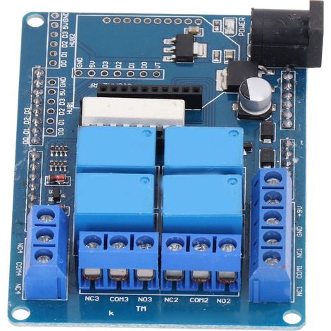 4-Kanal-Relaismodul-Erweiterungsplatine mit Harzrelais, Optokoppler-Isolation und 5-V-Ausgang (1/5)