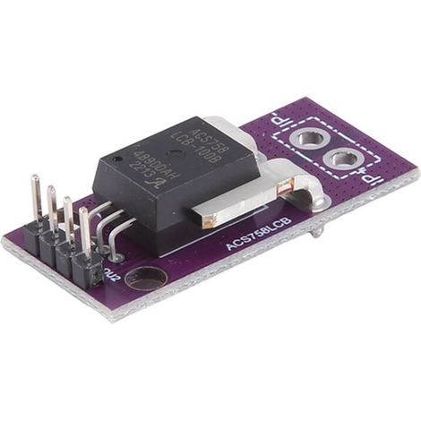 Módulo de corriente ACS758 ACS758LCB-050B Sensor de corriente lineal de efecto Hall PFF-T Detección de corriente 3-5V 100A