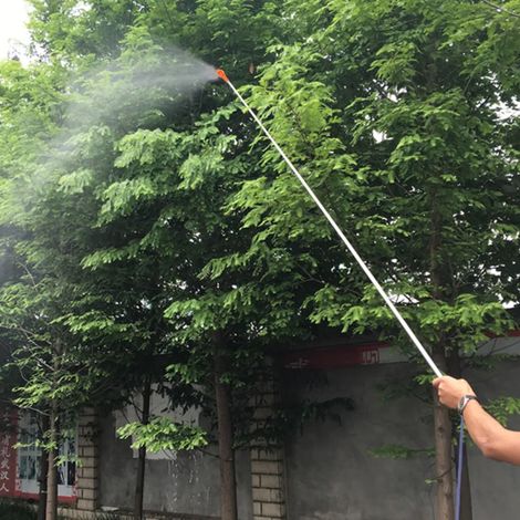 Pulvérisateur télescopique de pesticides (Orange) de 2,6 m, tuyau d'extension en acier inoxydable, buse d'irrigation multifonctionnelle pour jardin et ferme (1/3)