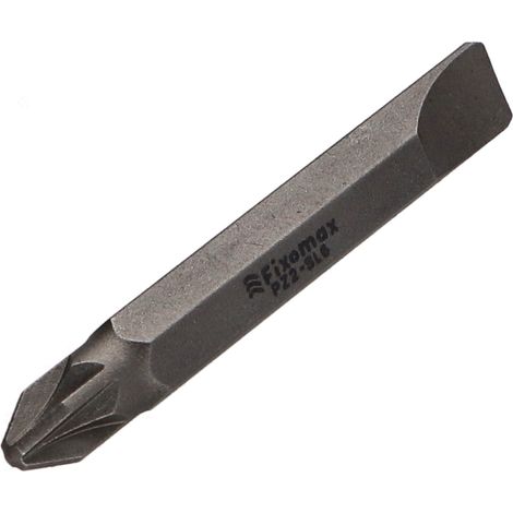 Embout Double Pozi N°2 + SL6 Longueur 50 FIXOMAX - 10 pièces (1/2)