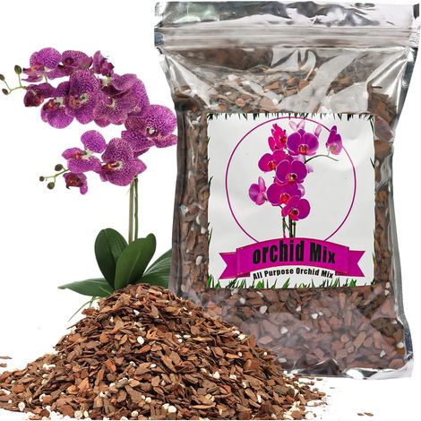 Mélange de terreau Universel pour orchidées 4L – écorce d'orchidée et Perlite Organique pour Plantes – Drainage et aération optimaux durables (1/5)