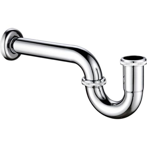 Siphon anti-odeurs 1/4'', siphon, tuyau de drainage en U chromé, (1/5)