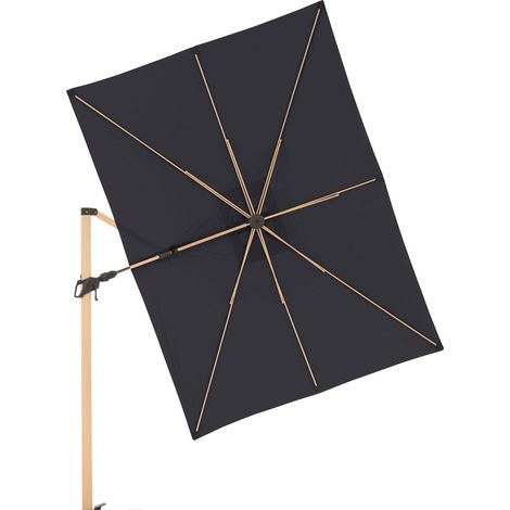 Doppler Alu Wood Pendel Side 220 x 300 cm Pendelschirm Ampelschirm 3 Farben 451268 840 Anthrazit