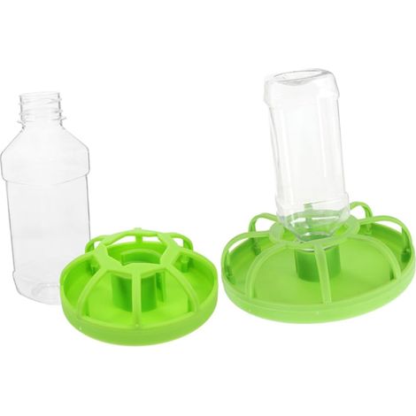 Mangeoire pour Volailles Grosse Capacité Lot de 2 Sets de Sets de Plastique Cailles, Poussins et Petits Animaux, Nettoyage Facile, Limite le Gaspillage, Distribution Propre (1/5)