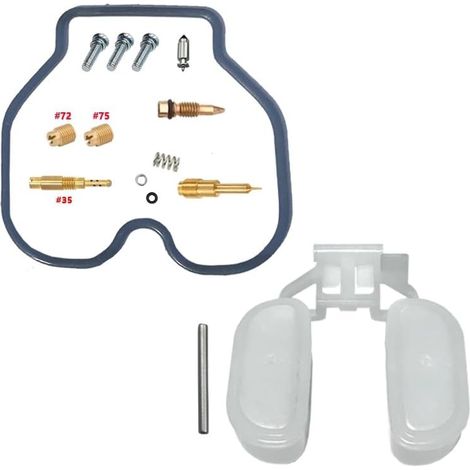Kit de réparation de carburateur pour NPS50 2003-2023 50 cm³ Kit + flotteur Compatible NPS50 monocylindre 50 cm³ joints en nitrile résistant à l'essence, gicleurs en laiton de précision, joints d' (1/2)