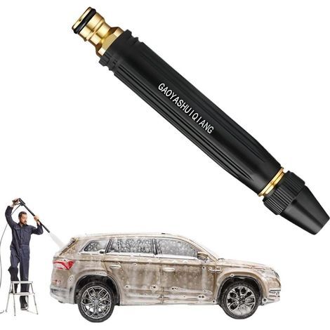 Buse Haute Pression - Pour Tuyau D Arrosage Standard - Jet Réglable Jardin Terrasse Garage Extérieur - 1 Piece (1/5)