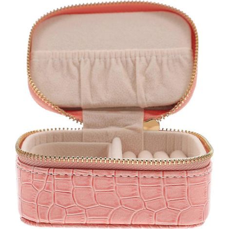 Tragbare Schmuckschatulle, Schmuckkästchen, Schmuckorganizer, Reise-Schmuckkästchen, Schmuckkästchen für Zuhause – 9,5 x 7 x 4,5 cm (1/4)