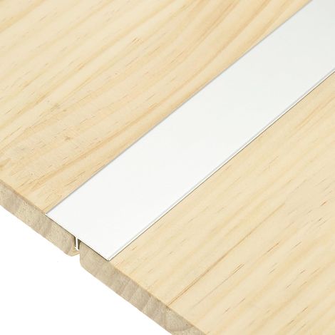 3Pcs Profilés De Transition En T, 0.9m x 30mm (L x W) Bande De Séparation Plate En Alliage D'Aluminium Pour Sol Vinyle Bordure Pour Interstices De Sol Portes, Argent Mat (1/5)