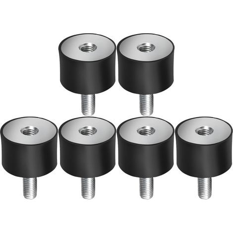 12Pièces Supports Caoutchouc Filetés Anti-Vibrations Pour Moteurs