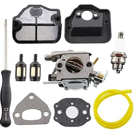 Kit de Carburateur boîtier Tournevis pour Walbro WT-834 WT-657 WT-529 WT-289 WT-285 WT-239 WT-202 Zama C1Q-W29E Tronçonneuse Husquvarna 137E 141LE 142E Remplace 530071987 530019172 filtre à (1/5)