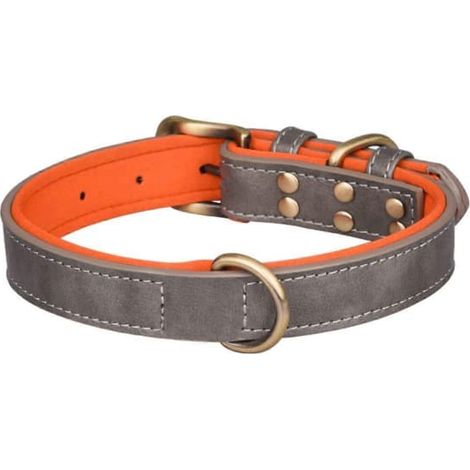 Collier pour chien personnalisé en cuir véritable avec étiquette d'identification, collier gravé durable et élégant pour petits chiens (1/5)