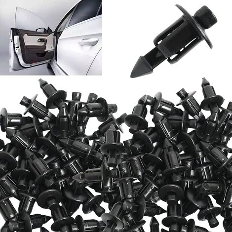 70 remaches de plástico para coche, clips de 6 mm para coche, clips de fijación para carenado de bicicleta para Honda, Yamaha, Suzuki, Kawasaki (1/5)