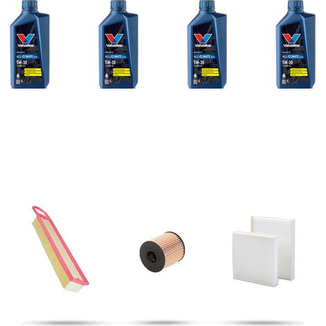 Kit tagliando 3 FILTRI e 4L OLIO compatibile con Peugeot 2008 1.6 VTi 88kw Dal 2013 (1/5)