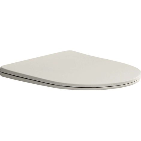 Sapho Paco - Asiento de inodoro Slim, Soft Close, Easy Take color marfil PCS1012BE (1/3)
