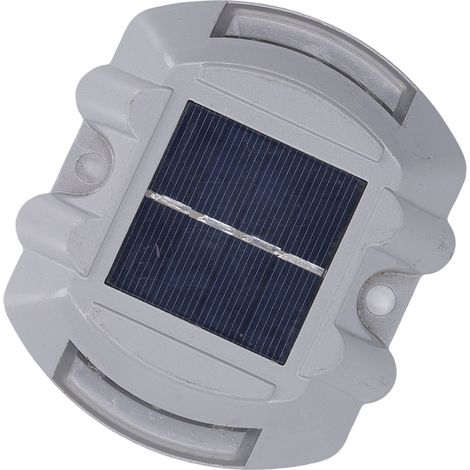 Lampe solaire de terrasse étanche, veilleuse réfléchissante à lumière bleue clignotante pour intérieur et extérieur. (1/5)