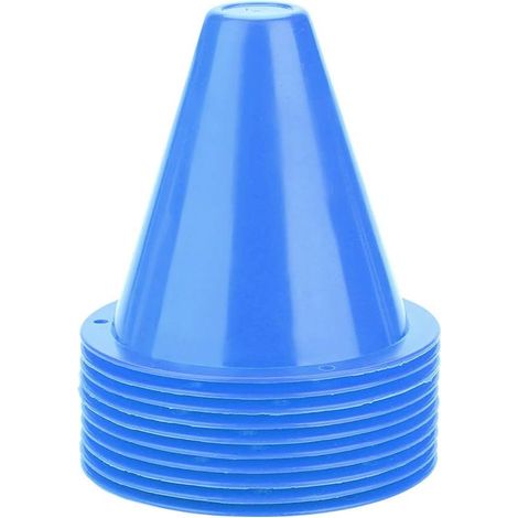 Cône De Signalisation, 10 Pièces Cônes De Entraînement De Football Cone De Marquage De Football Plastique De 3,35 Pouces pour Sport Football Bleu (1/5)