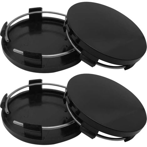 4 Pièces Auto Cache Moyeux, Enjoliveurs De Roue ABS, Enjoliveur Centre Roue pour Pneu Voiture, Enjoliveurs pour Jantes, Moyeux Et Centres Roues, Accessoire Décoration pour Véhicules(Noir) (1/5)