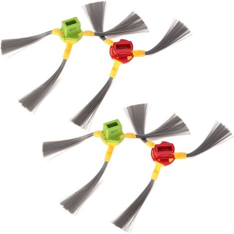 2 Paar Ersatzseitenbürsten, kompatibel mit Deebot Staubsaugerzubehör (1/5)