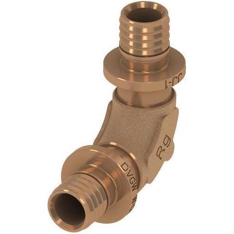 TECEflex Bogen 90Grad Rotguss, druckverlustoptimiert 16mm (1/5)