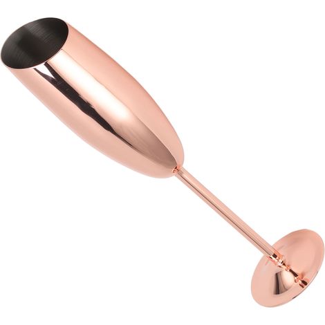 Gobelet en métal inoxydable plaqué cuivre, résistant à la rouille et à la décoloration, avec bord biseauté, idéal pour les fêtes et réceptions à la maison. (1/5)