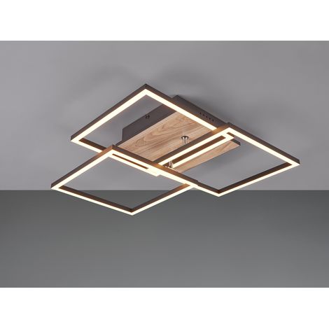 LED Deckenleuchte MOBILE Holzdekor dimmbar & Lichtfarbe einstellbar, Breite 42cm (1/5)