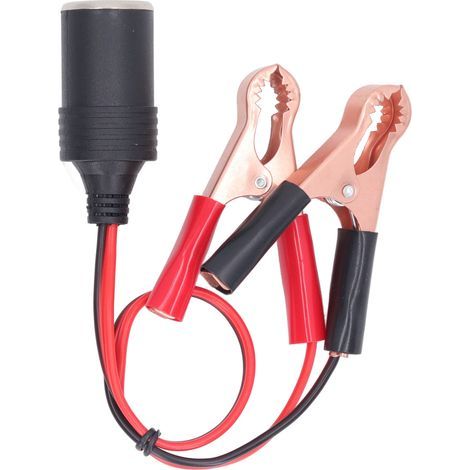 Pince Crocodile pour batterie, serre-câble femelle pour allume-cigare de voiture, adaptateur de prise 36V 10A (1/5)
