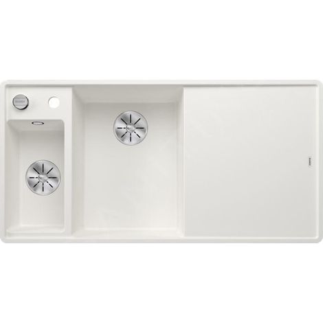 Blanco Axia III 6 - Évier en silgranit, 990x500 mm, avec commande de vidage et accessoires, InFino, blanc 524666 (1/4)