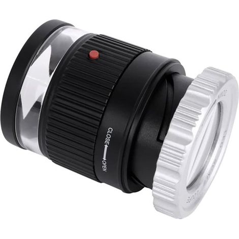 Lente d'ingrandimento a LED nera 10x，lente d'ingrandimento per punto croce con luce viola，lente in tessuto regolabile (1/4)